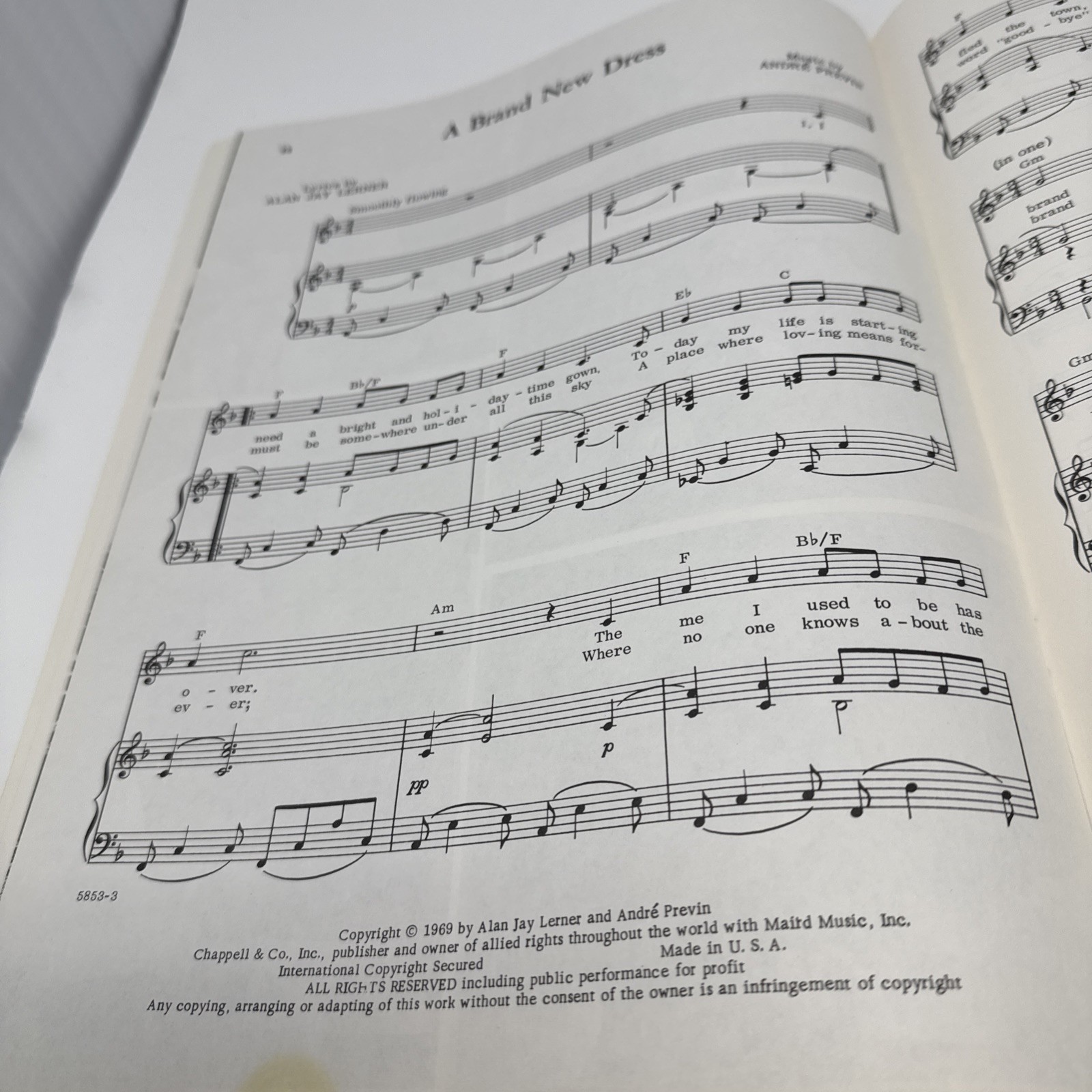 Vintage COCO Vocal Selections Sheet Music 1969 Broadway Previn First Performance