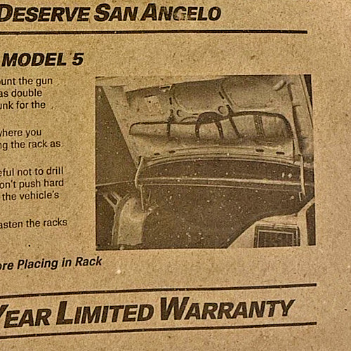 Vintage San Angelo Latching Magnum 5 Gun Rack New Old Stock FREE FAST SHIPPING