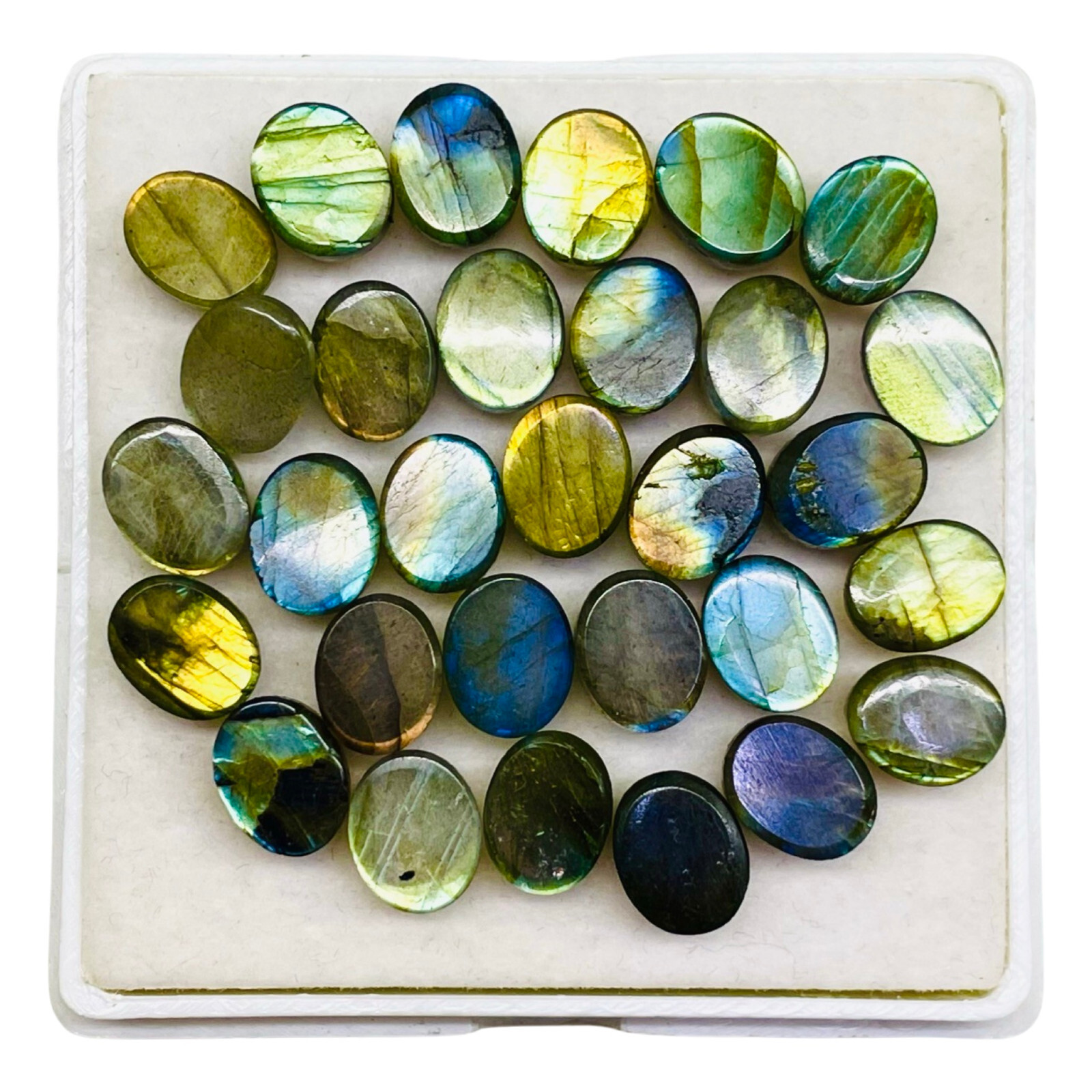30 Pcs Natural Labradorite 10x8mm Oval Flashy Loose Gemstones Wholesale Lot