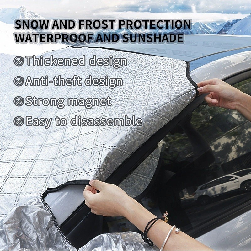 Demonsmoto Car Windshield Cover Protector Winter Snow Ice Frost Guard Sun Shade