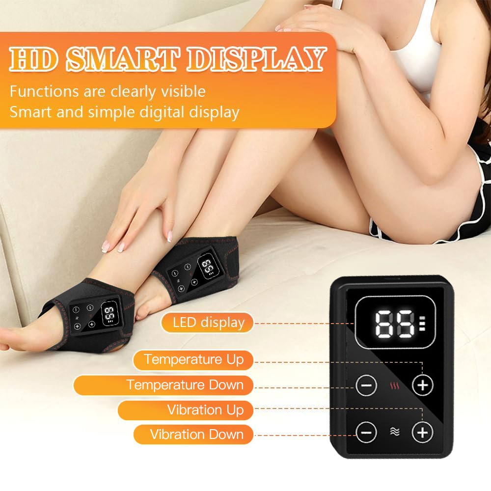 Heated Infrared Red Light 660nm & 850nm Foot Ankle Massager Therapy Pain Relief