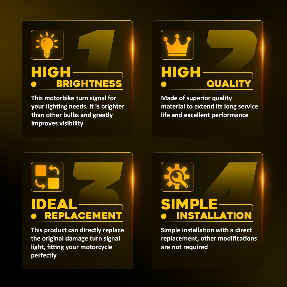 Bullet Amber Turn Motorcycle Black Signals Blinker Lights For Harley Sportster