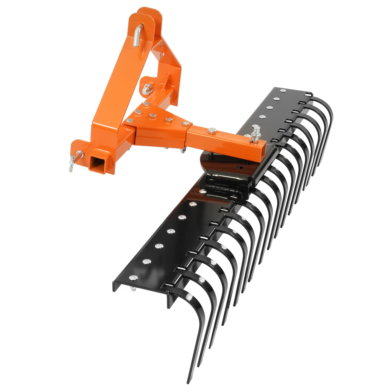 3-Point Landscape Rake 5 FT For Category-0 Tractor Hookup Landscaper Grass Comb