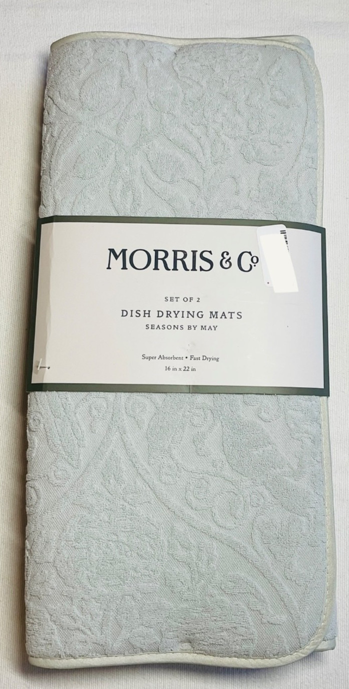 MORRIS & CO KITCHEN DRYING MATS (2) SEASONS BY MAY 16 X 22 POLYESTER NIP