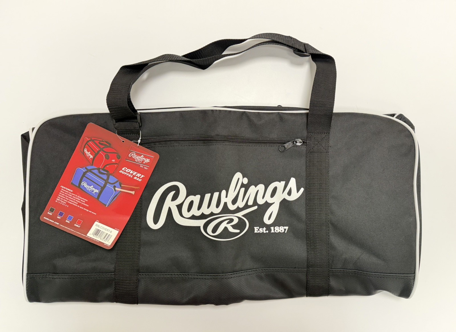 Rawlings Covert Duffel Bag Equipment Baseball Softball Black