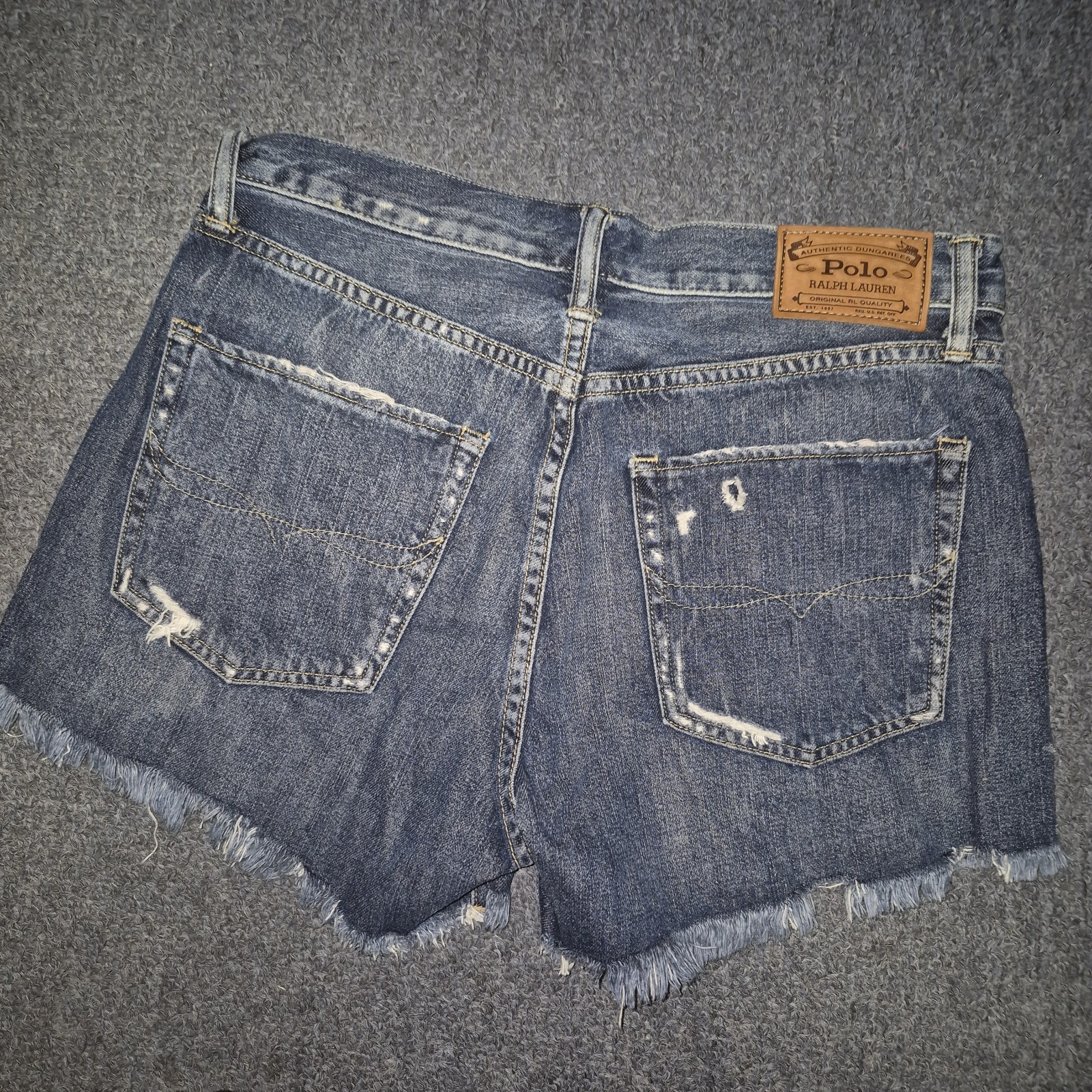 Women's Polo Ralph Lauren Crosby Denim Distressed Shorts High Waist Sizes 25-32