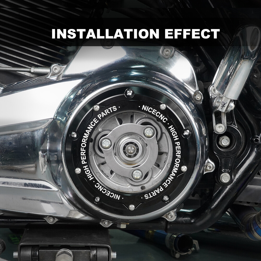 NICECNC Clear M8 Derby Cover For Harley Road King FLHR/Street Glide FLHX 16-22