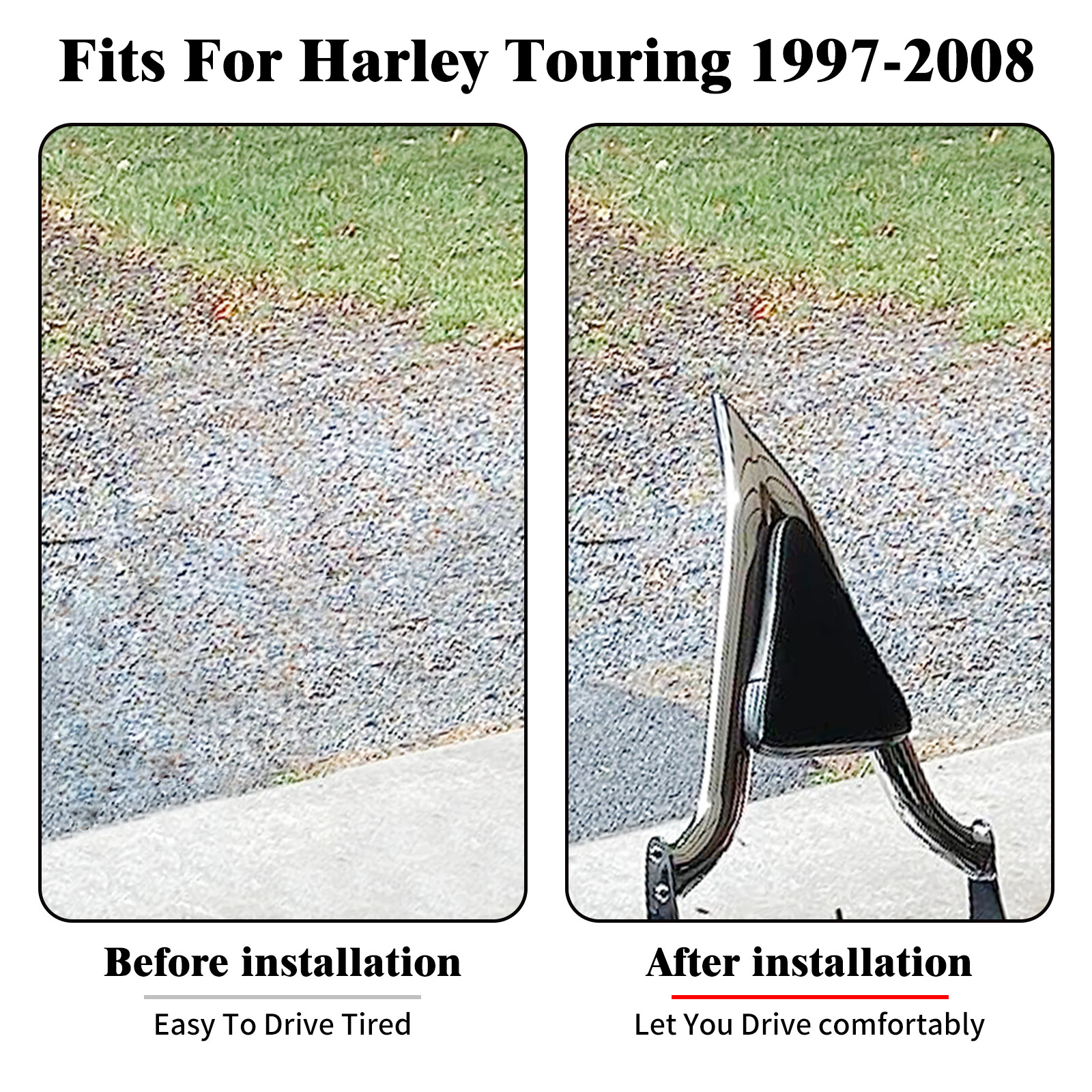 Chrome Detachable Backrest Sissy Bar For Harley Touring Road Electra Glide 97-08