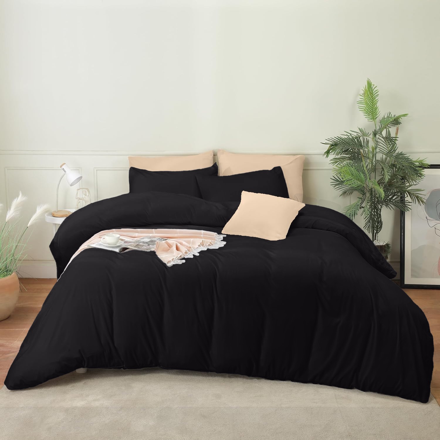 Luxury Duvet Cover Set Soft Quilt Cover Bedding Sets with Pillow Shams Twin King