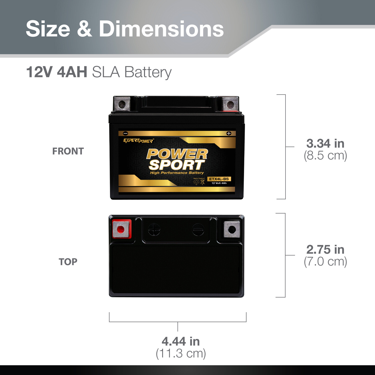 YTX4L-BS SLA Battery for ATV Quad Dirt / Pit Bike 50/70/110/125 CC