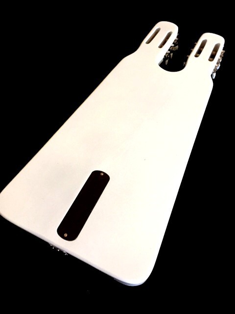 GREAT PLAYING NEW DOUBLE NECK WHITE LAP STEEL ELECTRIC GUITAR