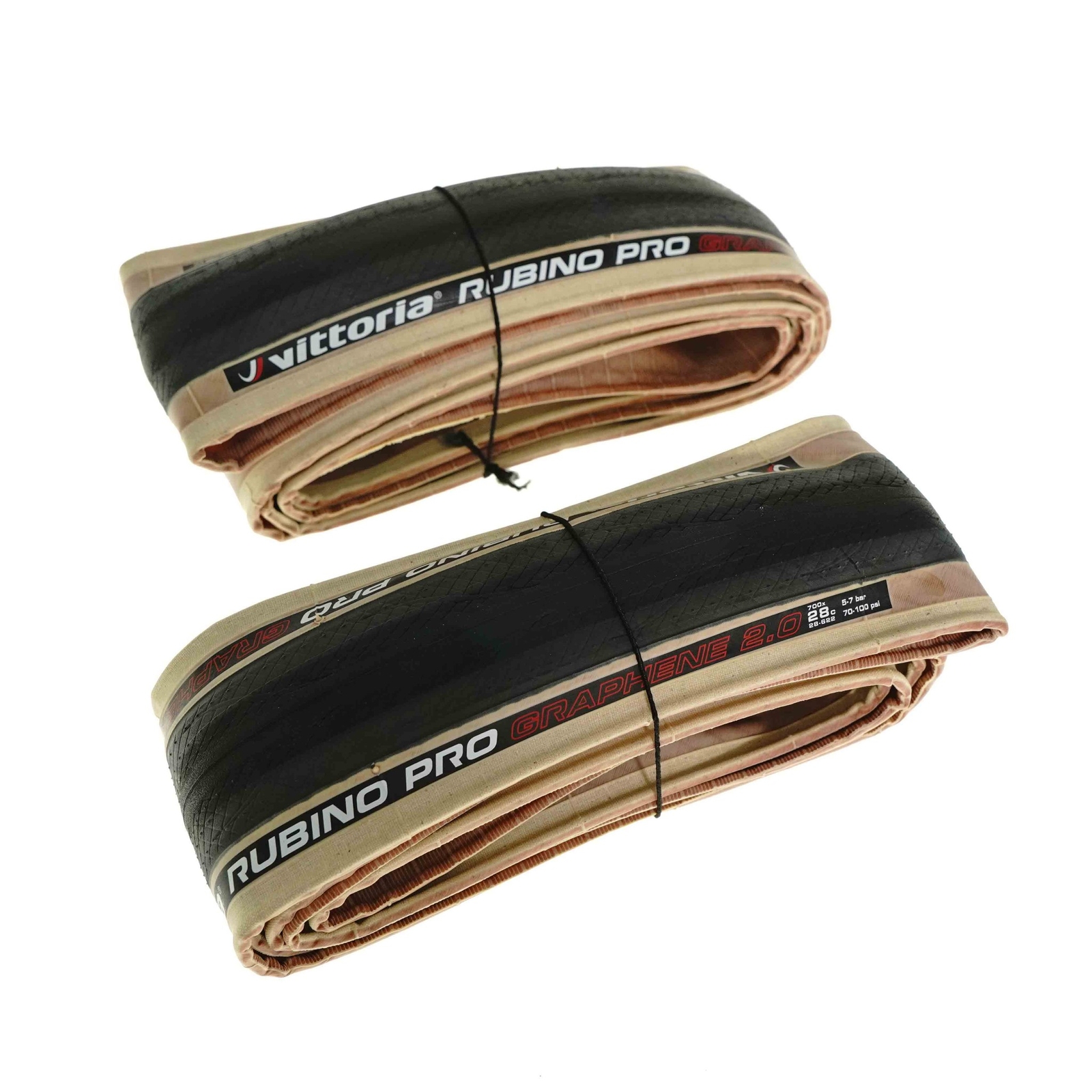 Vittoria Rubino Pro G2.0 Road Clincher 700x25C/28C Para Black/Tan 1 or 2 Tire