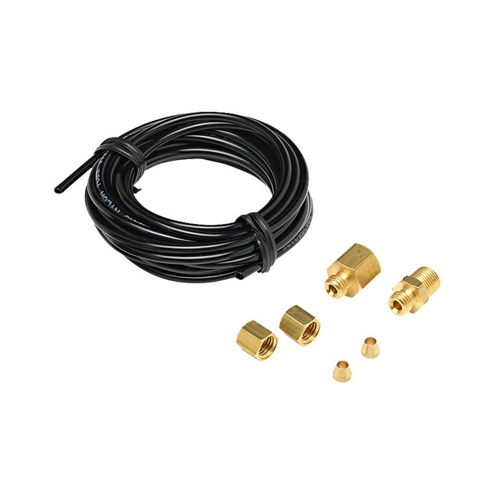 GlowShift Replacement 9' Black Nylon Hose & Fittings Kit for 35 60 100 PSI Boost