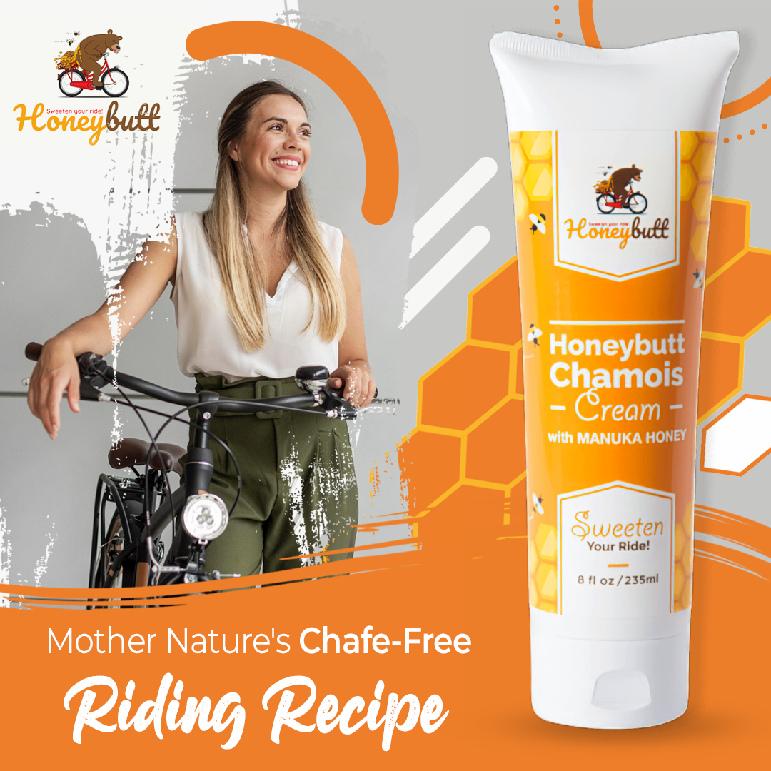 Honeybutt Chamois/Anti Chafing Cream w Manuka Honey Healing Protection 8oz Tube