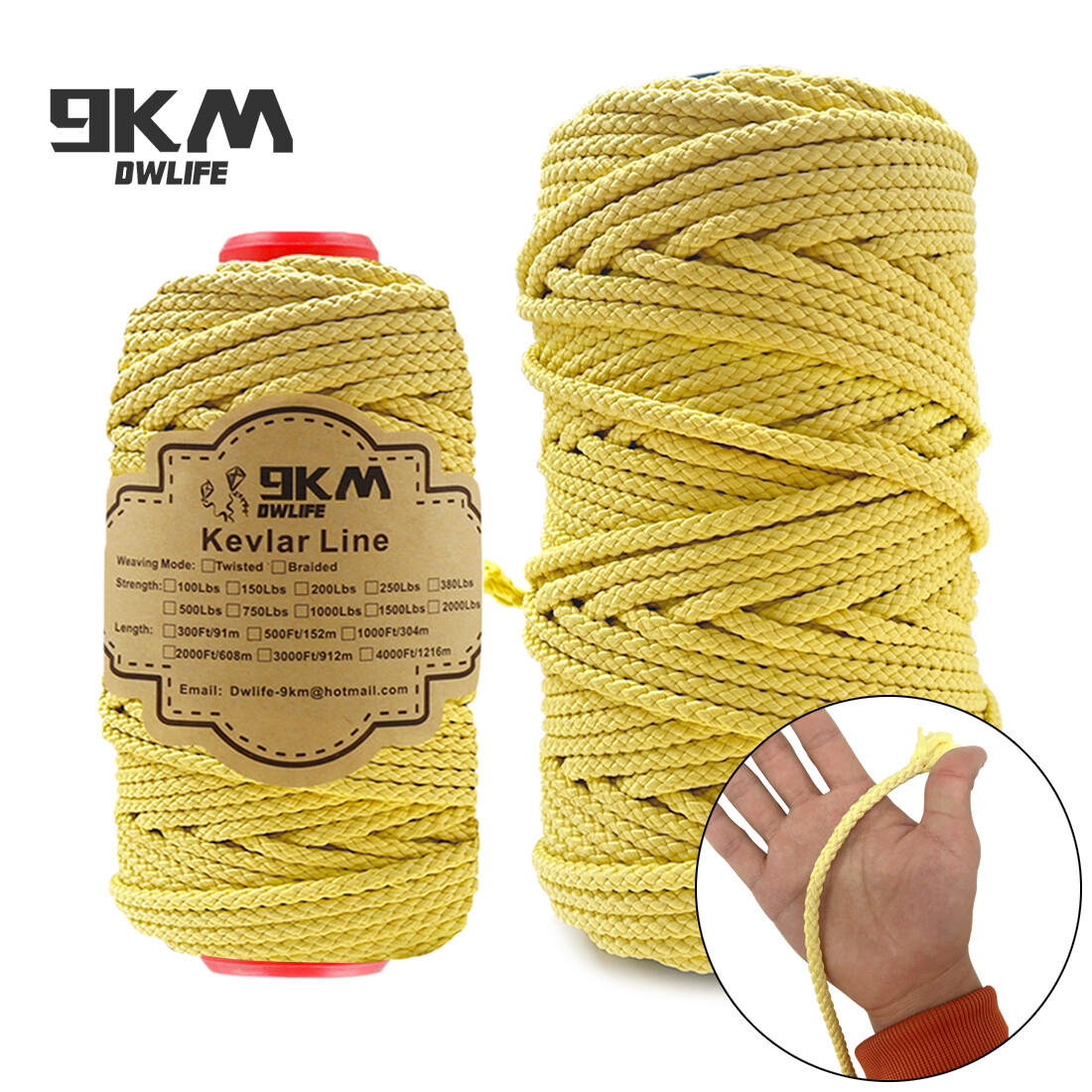 kevlar Cord Camping Hiking Tent Rope Model Rocket Paracord Cord Made with Kevlar