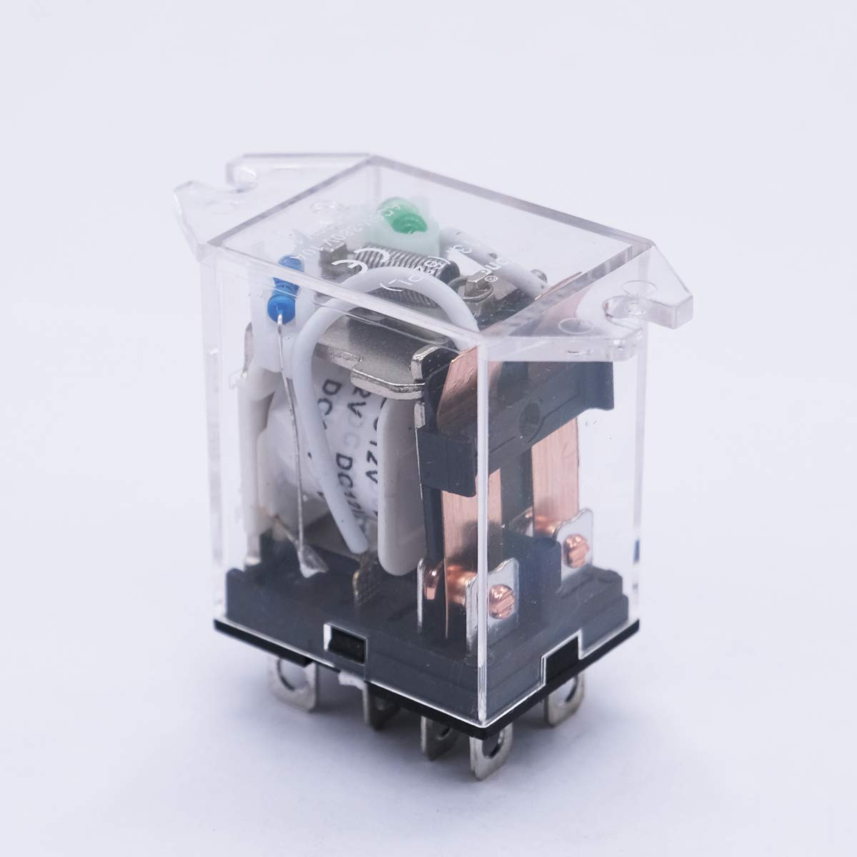 2 Pack DC 12V 8 Pin DPDT Power Relay with LED Indicator 10A General Purpose