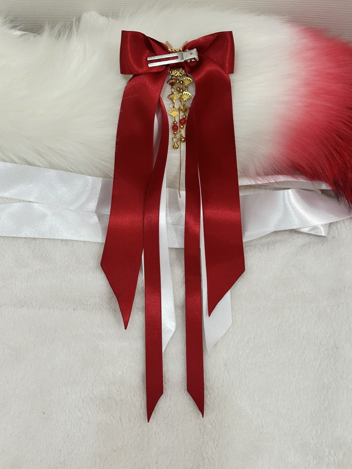 Authentic Catzo Club Cosplay Anime Inari Kitsune Ears & Tail set With Clip
