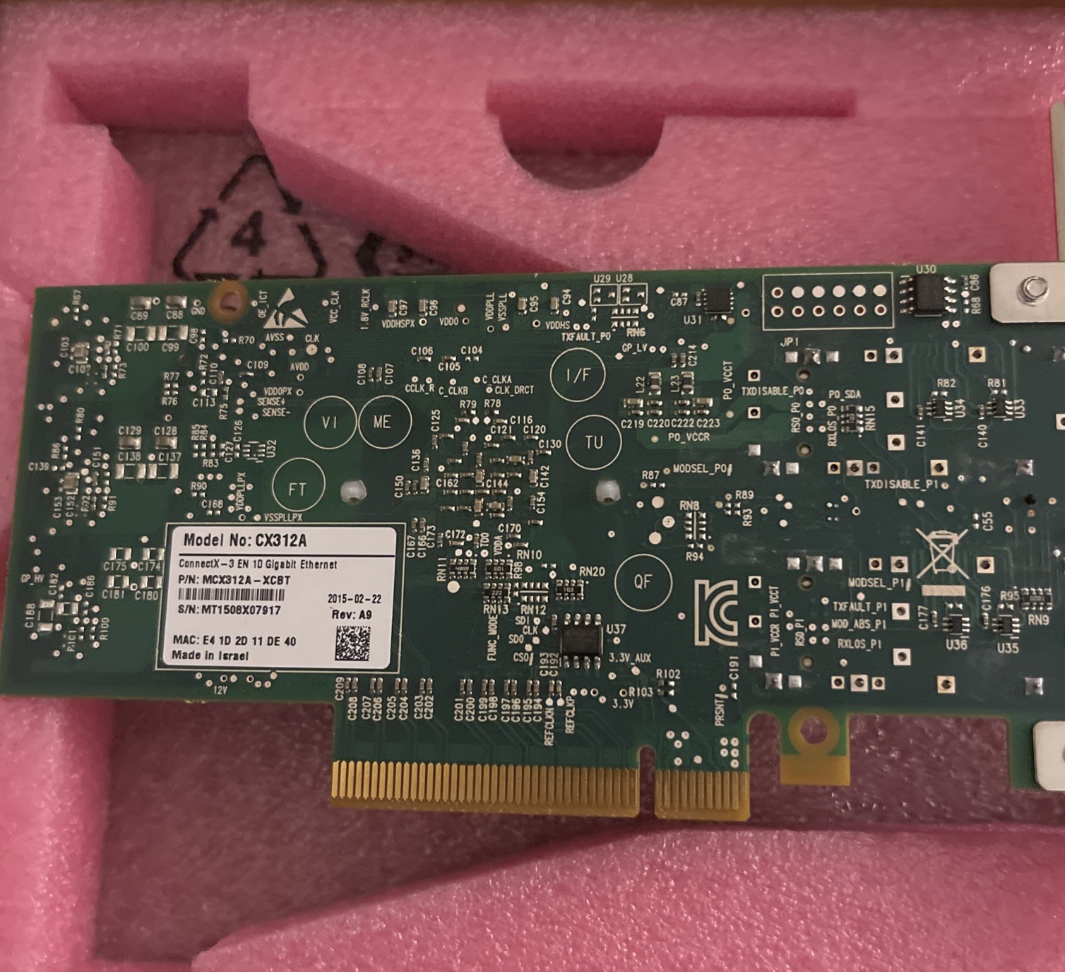 Mellanox ConnectX-3 EN MCX312A-XCBT Dual-Port 10GbE Ethernet Card High profile