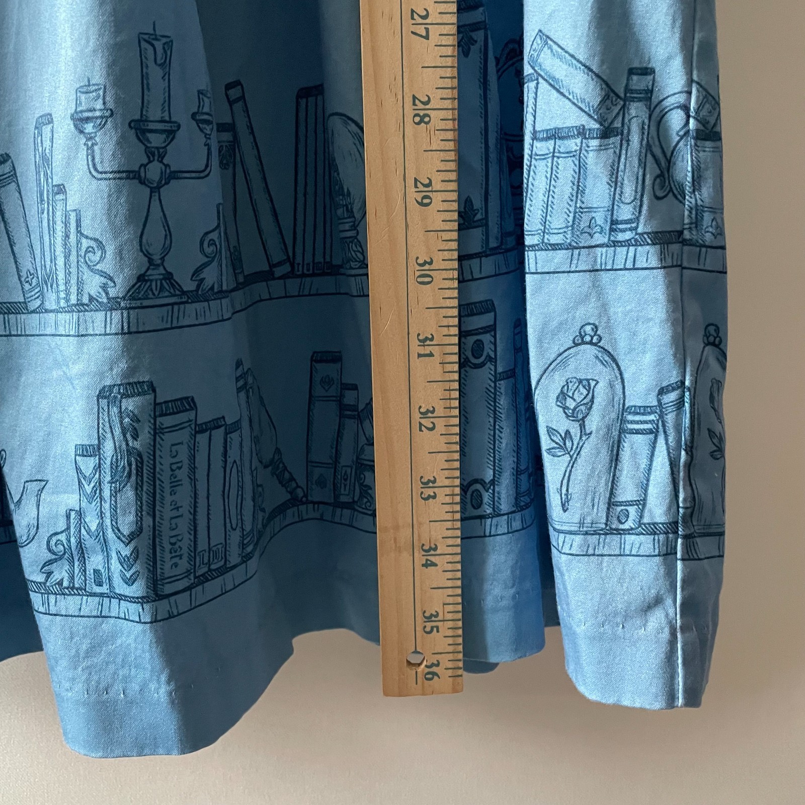 Disney Parks Womens Blue The Dress Shop Beauty Beast Belle Village Dress Size M