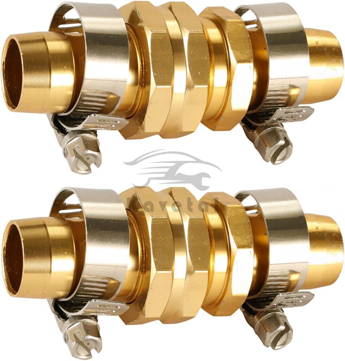 3/4" 5/8" Garden Mender End Repair Kit Water Hose Male Female Connector w/ Clamp