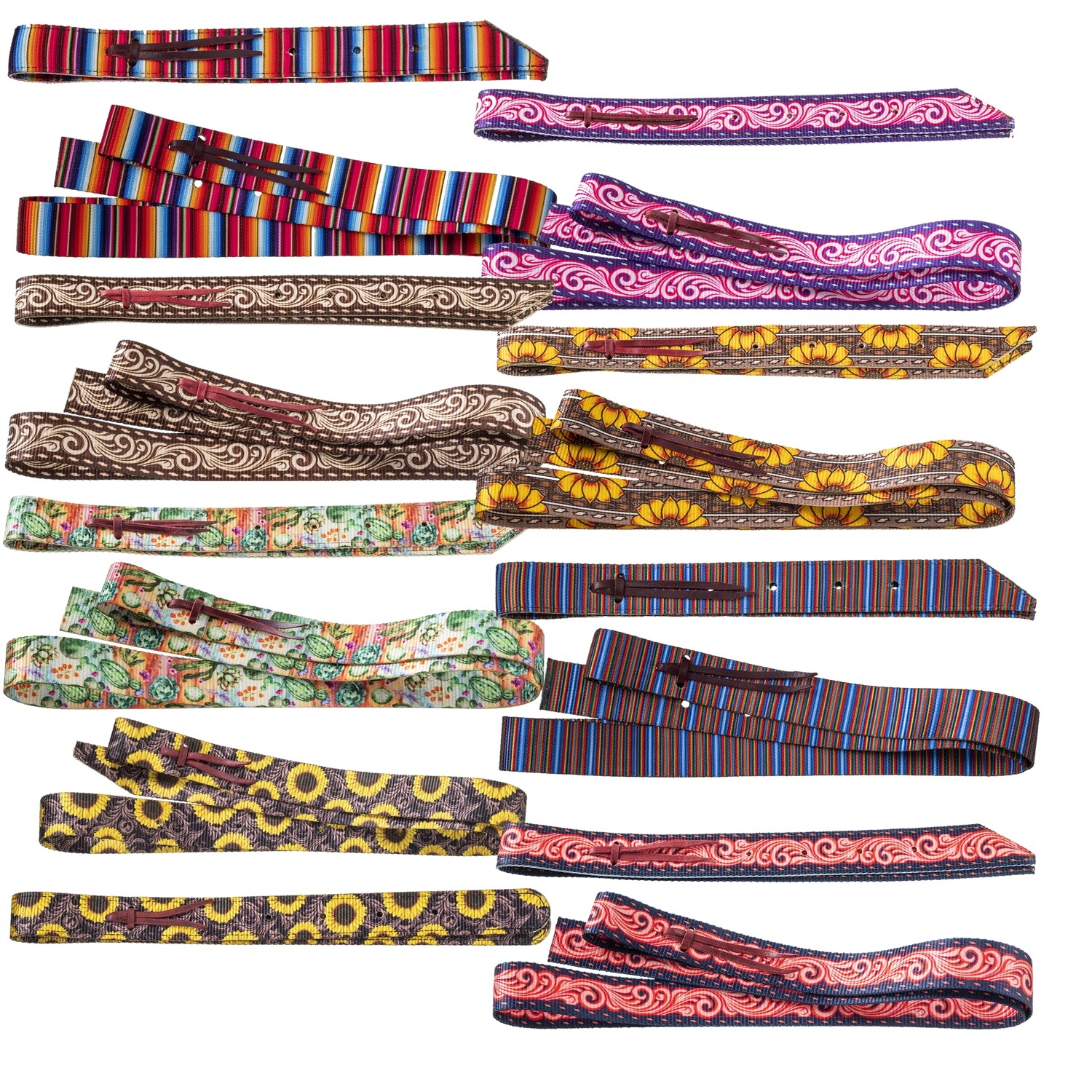 Western Saddle Tie Strap & Off Billet - Choose from 8 Fun Prints