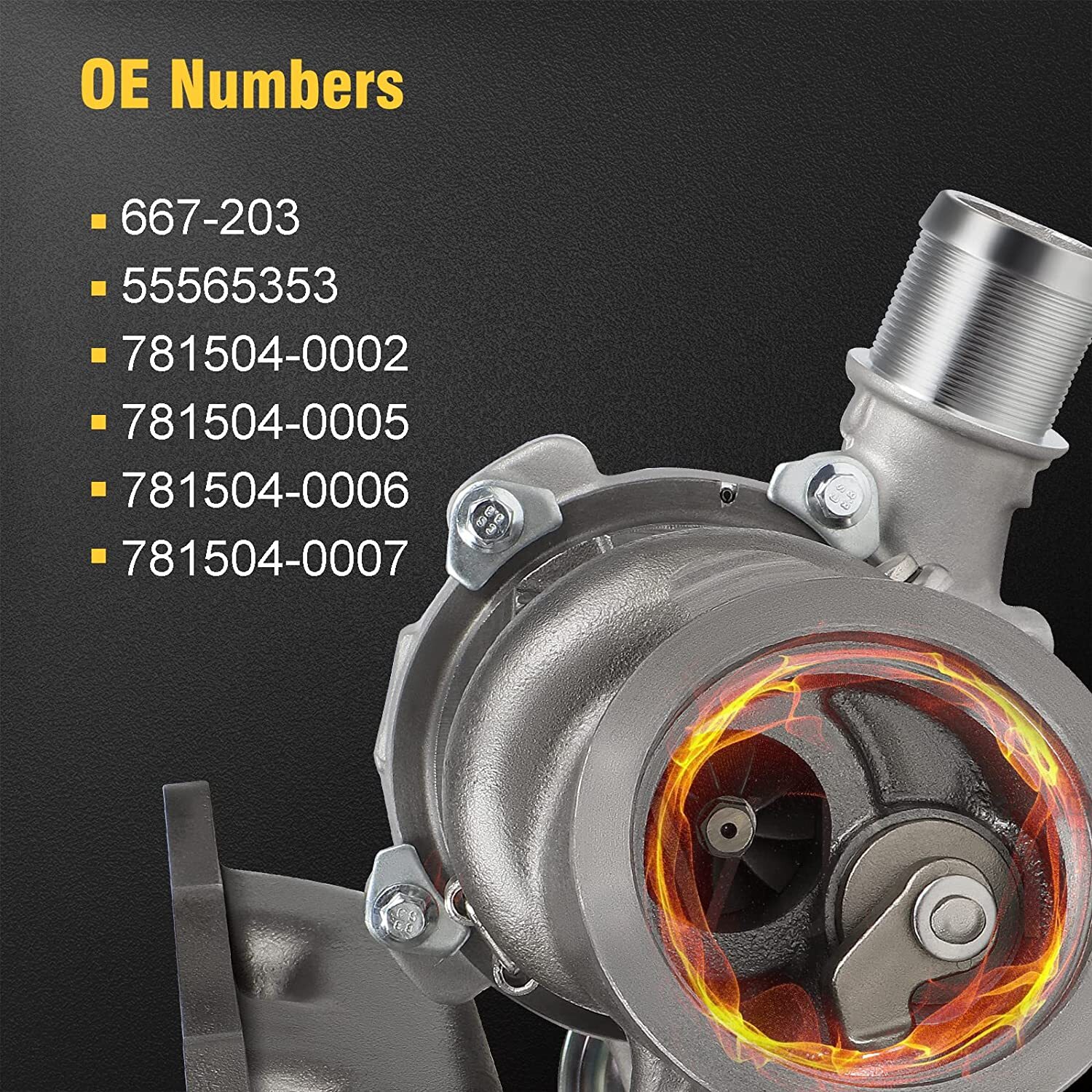 Turbocharger Turbo For 2011-2015 Chevrolet Cruze LTZ Sedan 4-Door 1.4L 1364CC