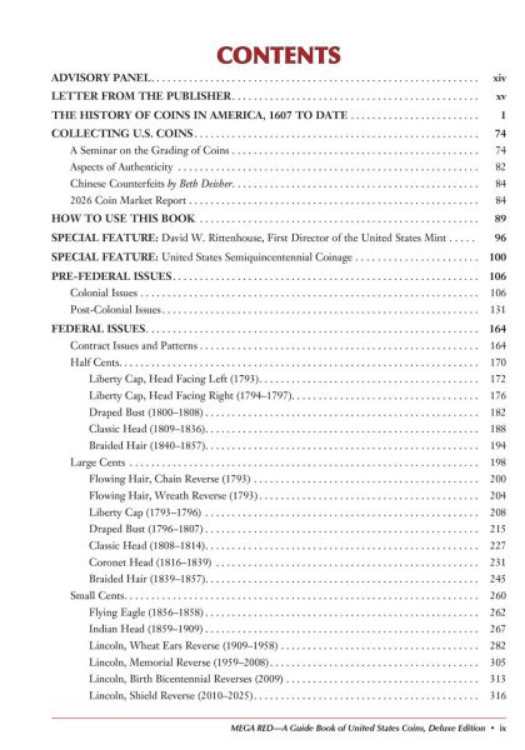 Mega Red A Guide Book of United States Coins Deluxe 10th Edition Softcover