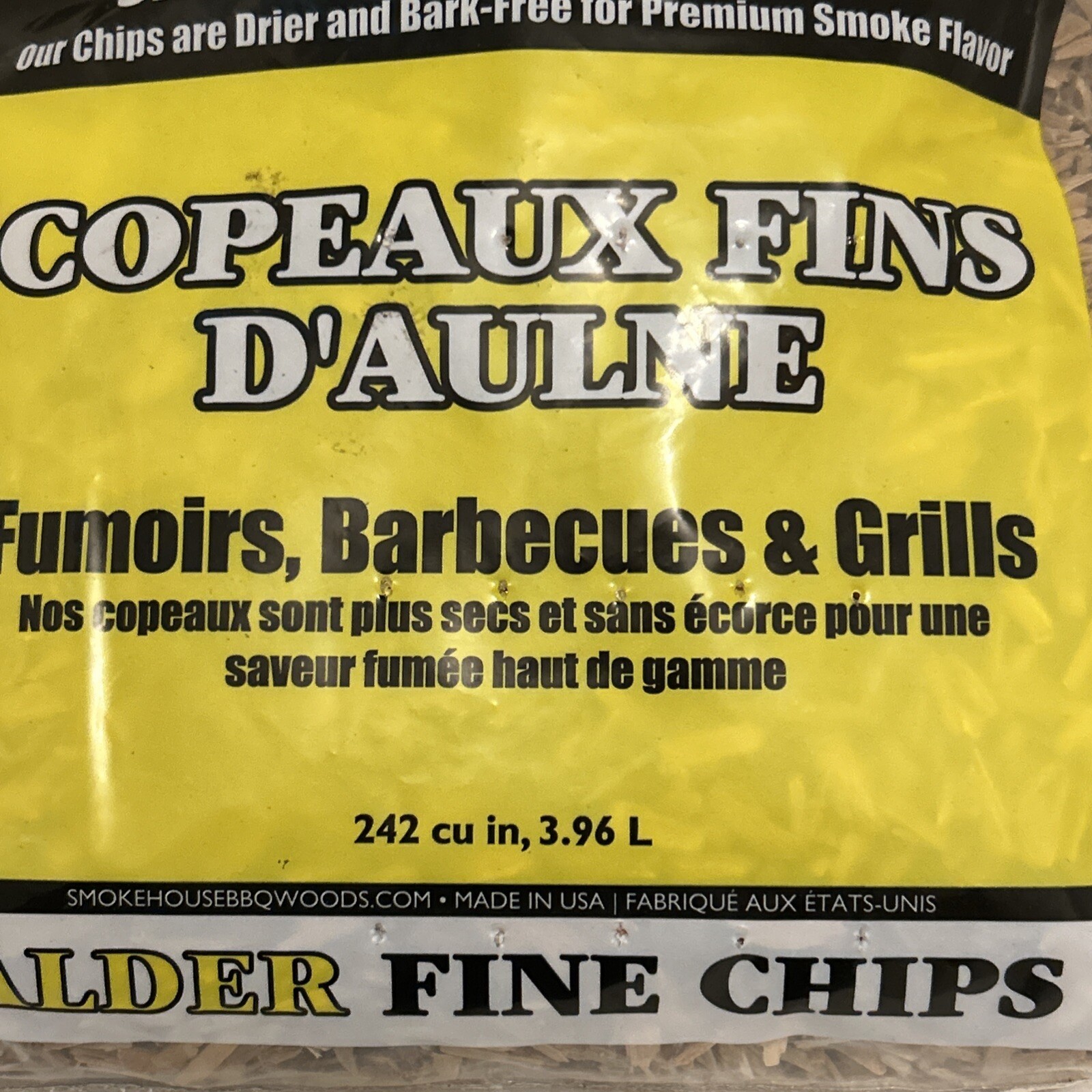 Smokehouse Products ALDER All Natural Hardwoods Smoking Chips 242 Cu In.