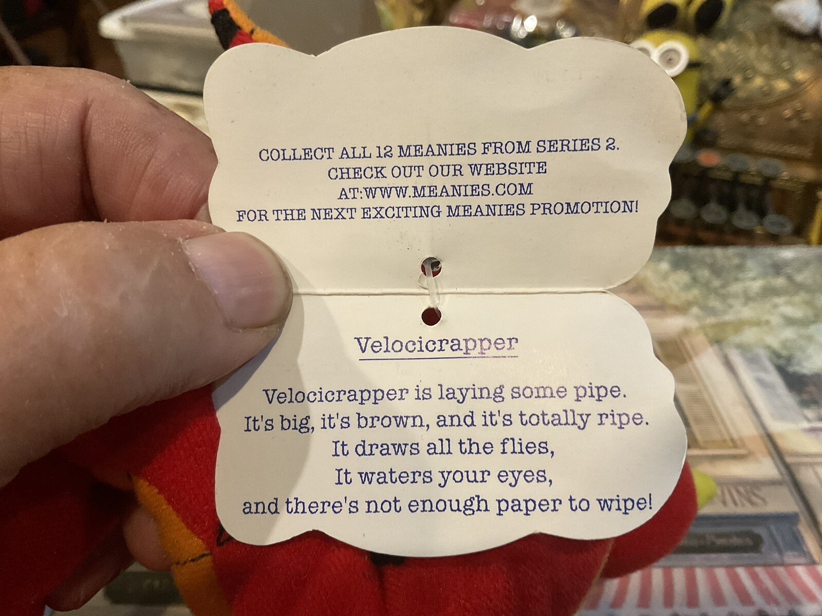 NWT VELOCICRAPPER SERIES 2. MEANIES BEANIES TOY PLUSH IDEA FACTORY 1998