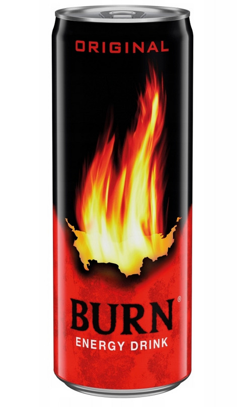 Burn Original Energy Drink from Poland 12 x 250ml Can Shipping with DHL from D