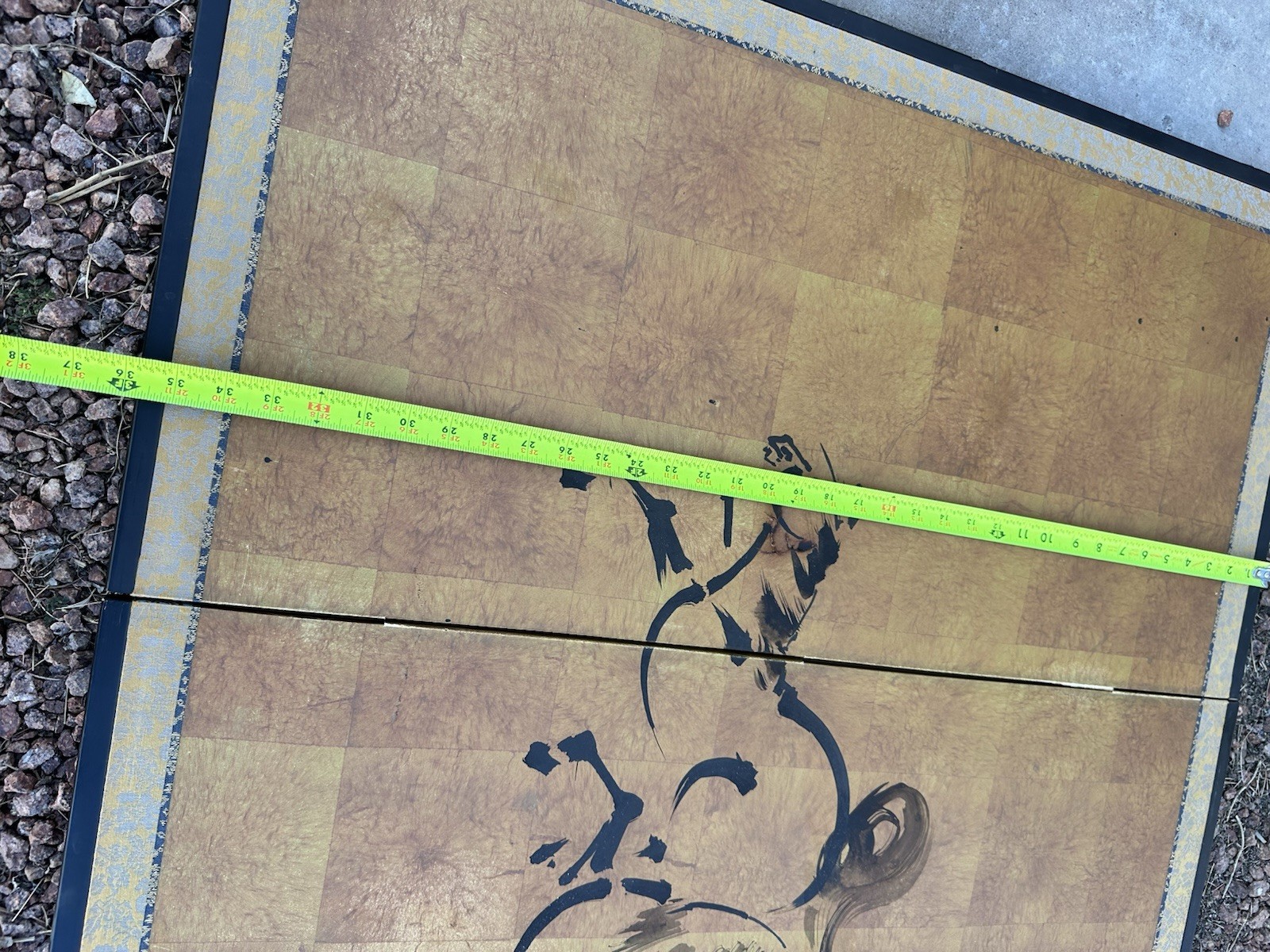 Byobu Horse Art Folding Screen Asian Ink Painted Spirited Horses 4 Panel