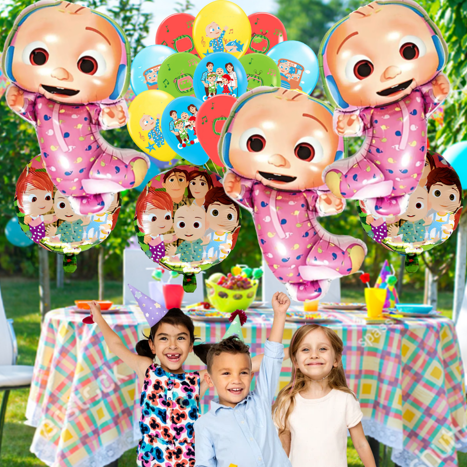 COCOMELON GIRL Birthday Party Decoration SUPPLIES BALLOON cupcake baby SHOWER