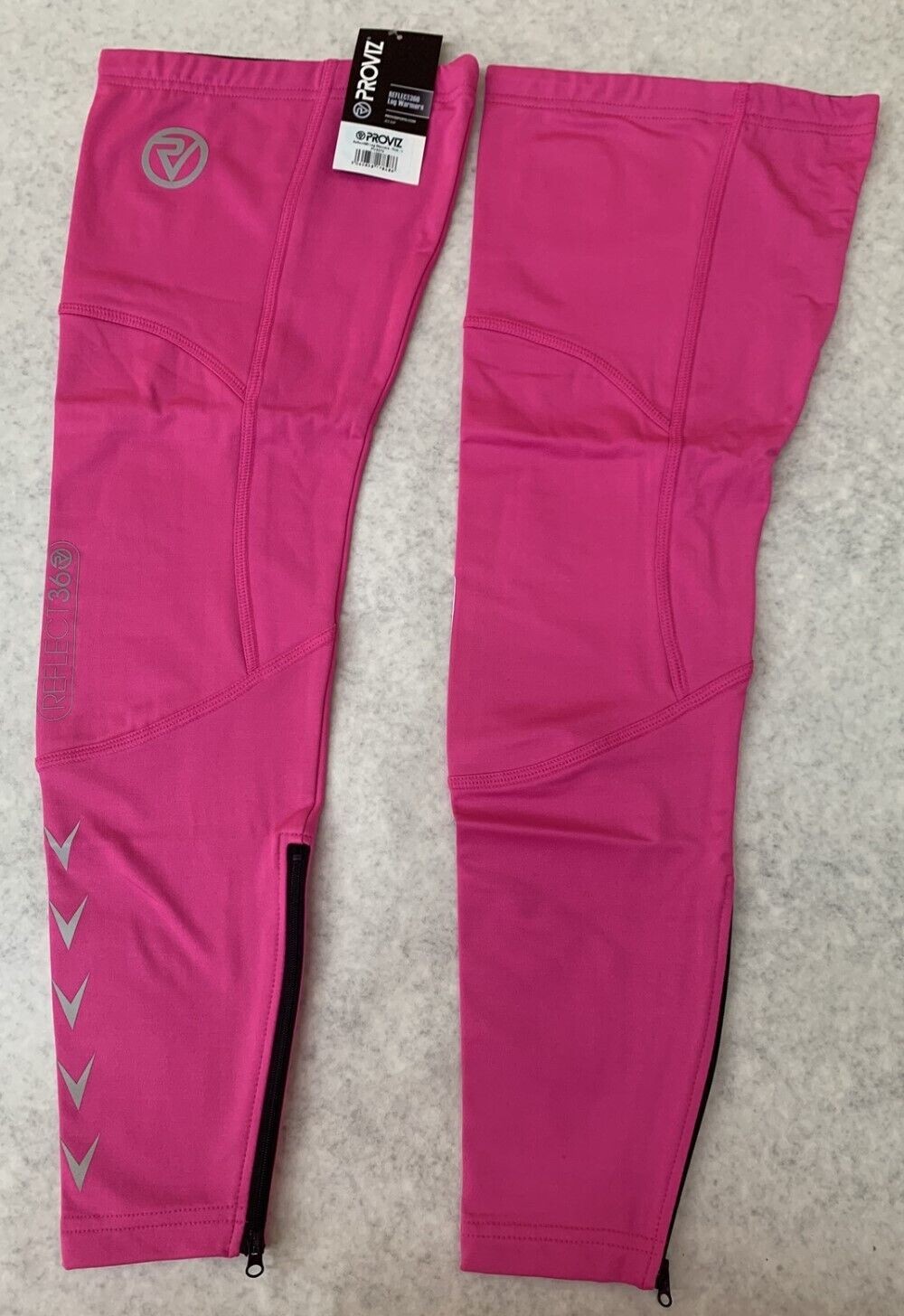 Proviz REFLECT360 Reflective Leg Warmers in Pink Choose Size