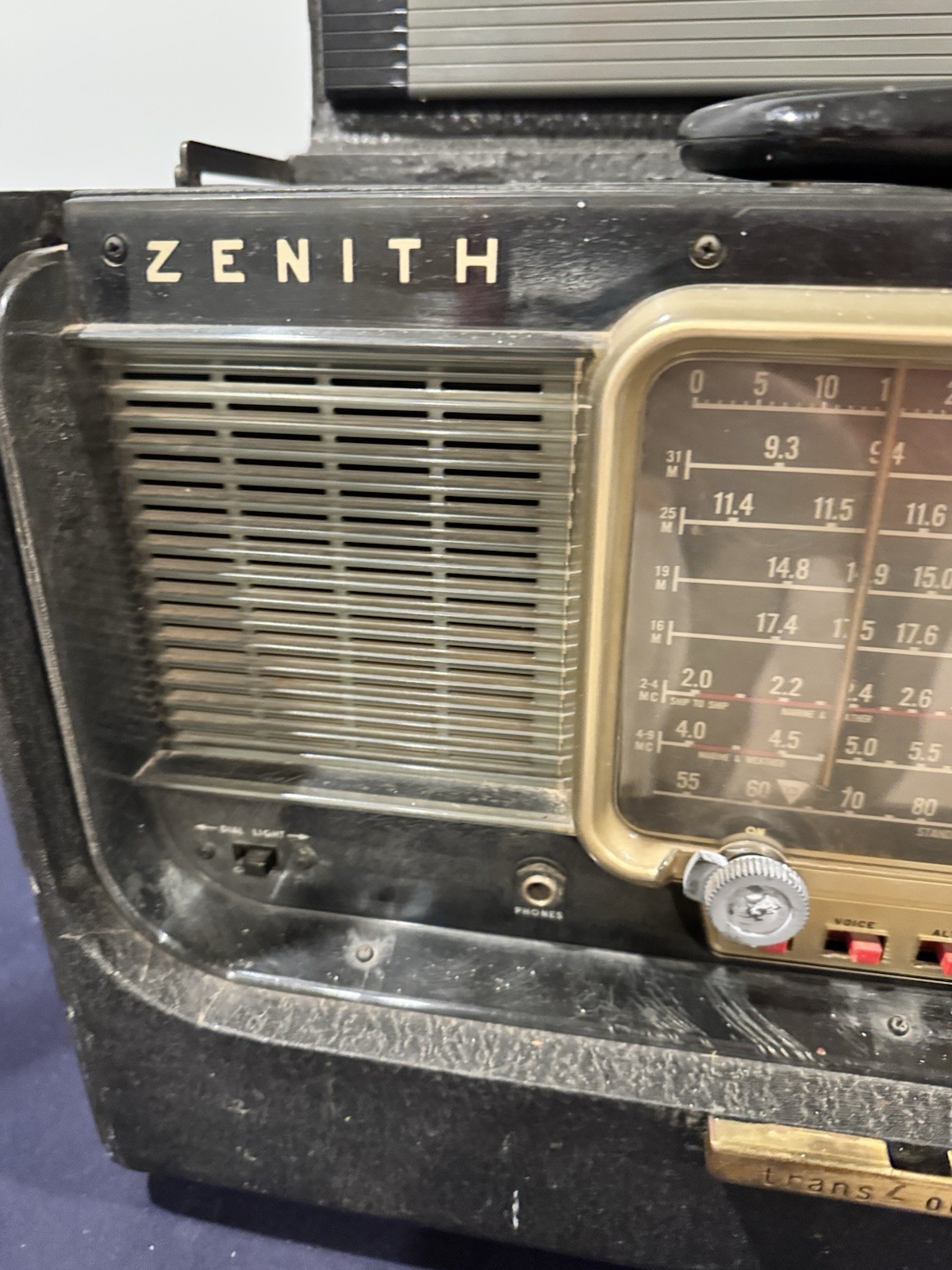 Zenith Trans-Oceanic S-558O Transoceanic Shortwave Radio Black WORKING