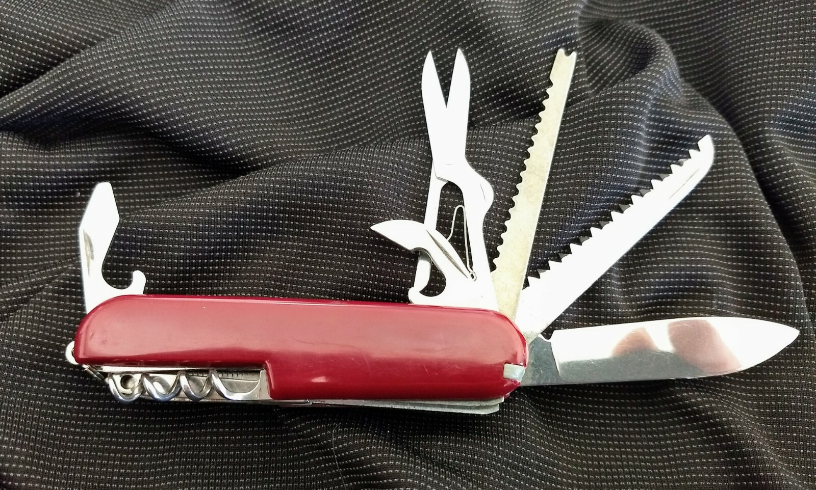 Rite-Edge Red Swiss Scout Camping Pocket Knife Multi Tool-Same Day Shipping!