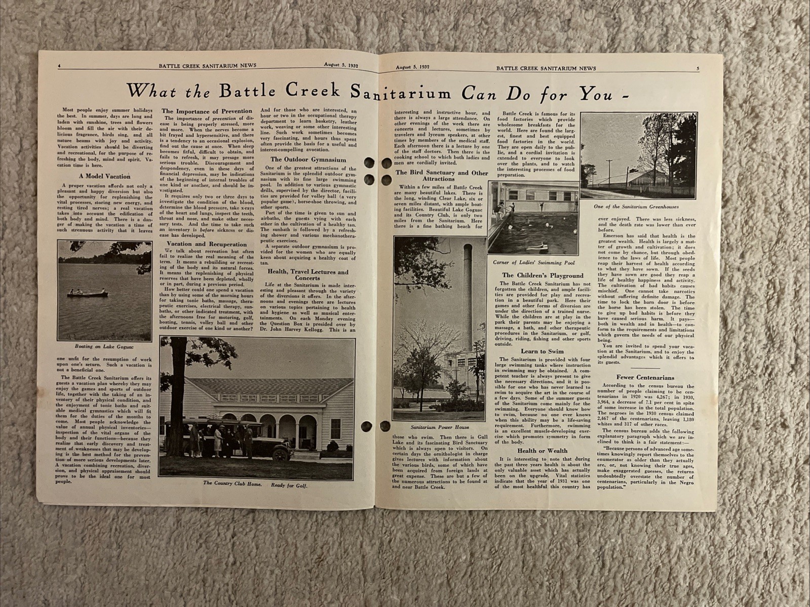 Battle Creek Sanitarium Newsletters