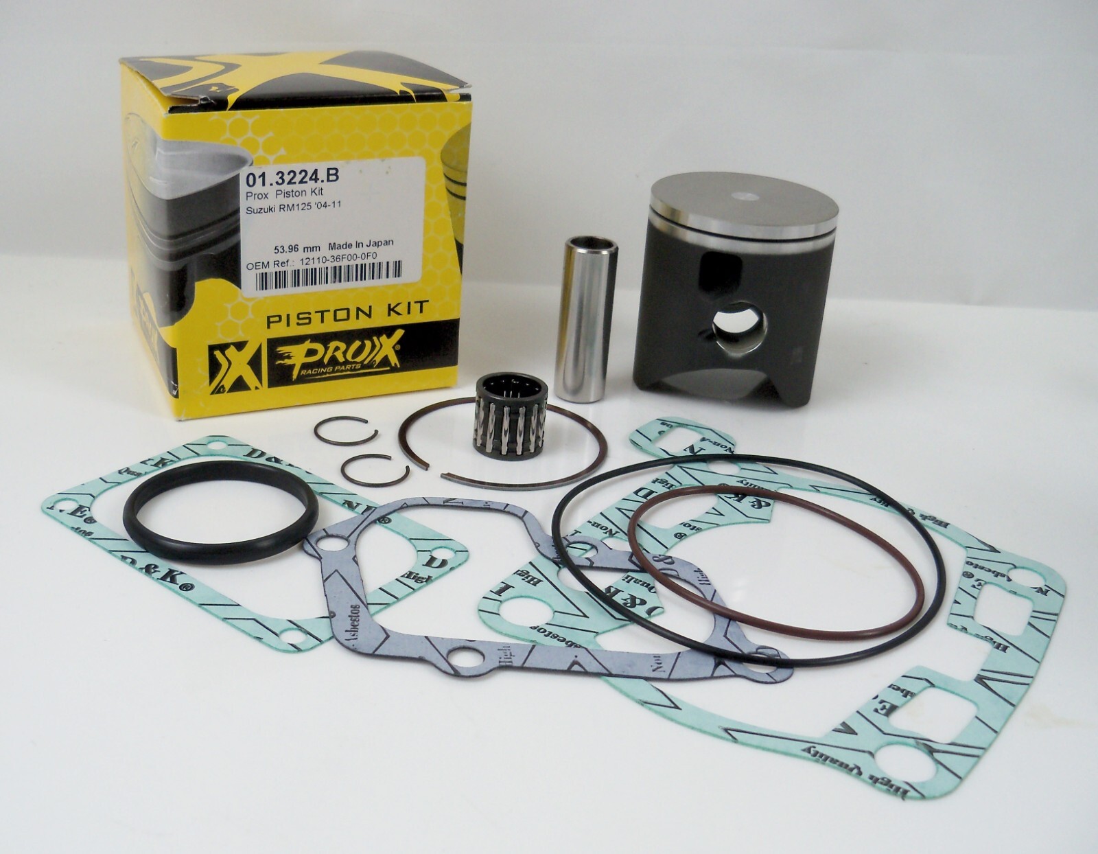 Top End Rebuild Piston Kit Suzuki RM125 04-08 ProX 54mm STD Bore Gaskets Bearing