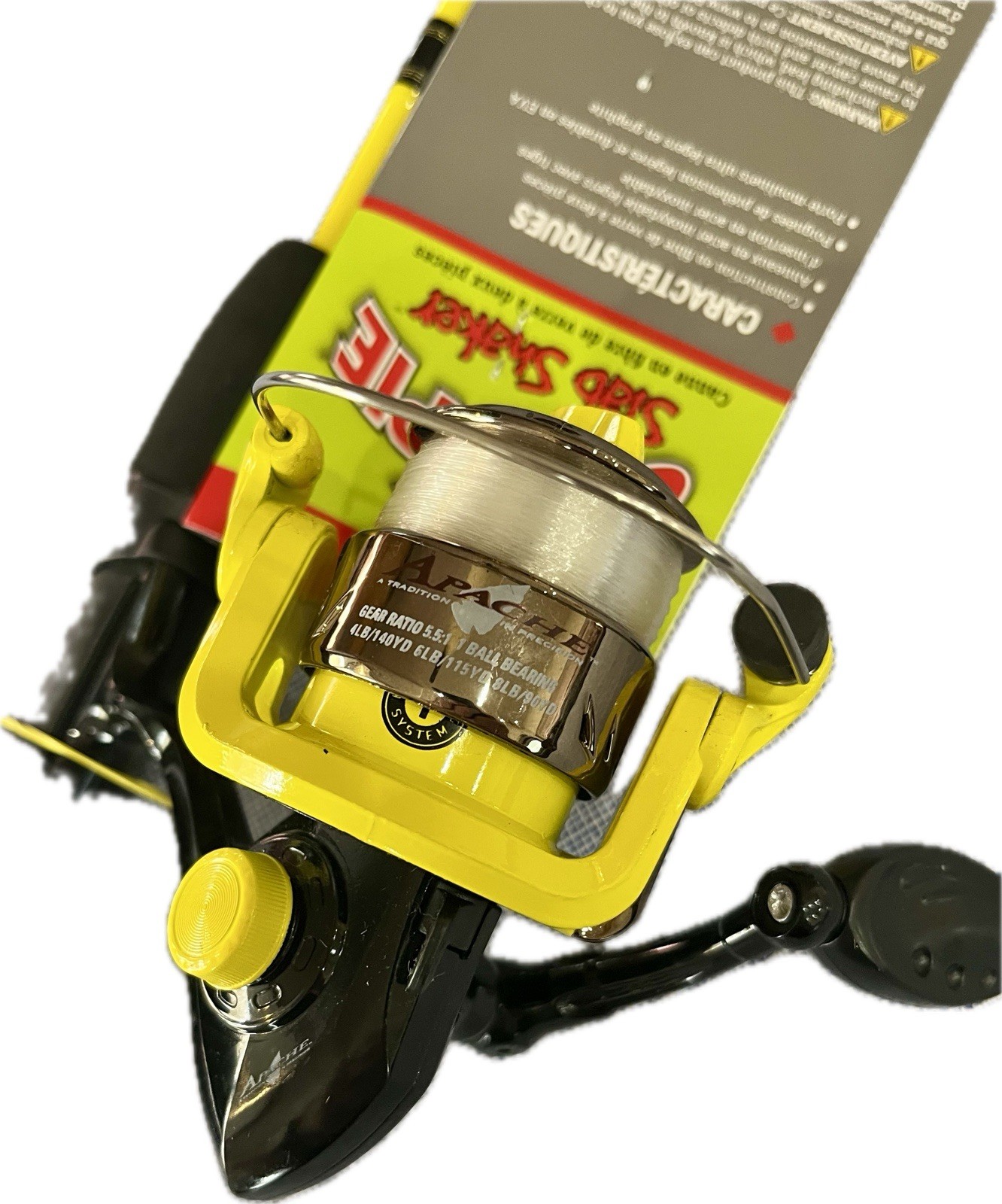 NEW APACHE Spinning Reel 5.5:1 Ratio w 4’6” LEWS Crappie Slab Shaker Lt Wt Rod