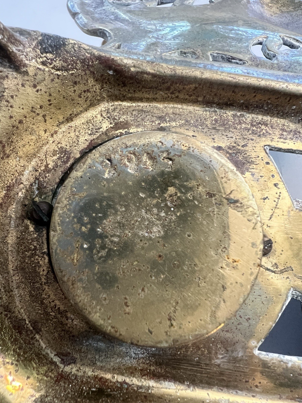 Vintage Gilded Cast Brass Art Nouveau Elephants Ornate Double Inkwell