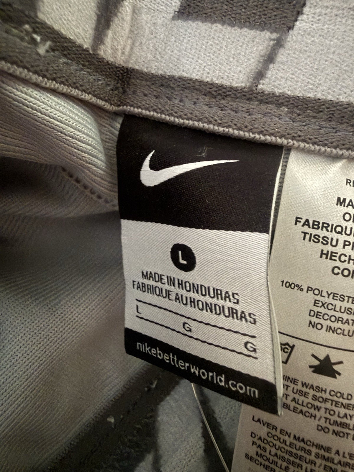 NWT Nike Gray With Black Pinstripe Baseball Pants Men's Large Reinforced Knee