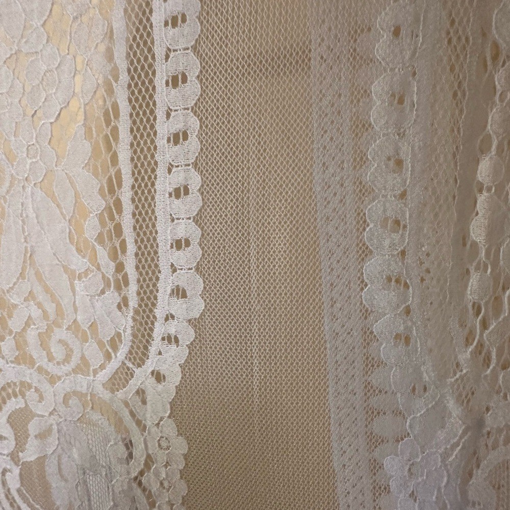 Romantic Shabby Boho lace duster kimono cardigan topper Lagenlook Small