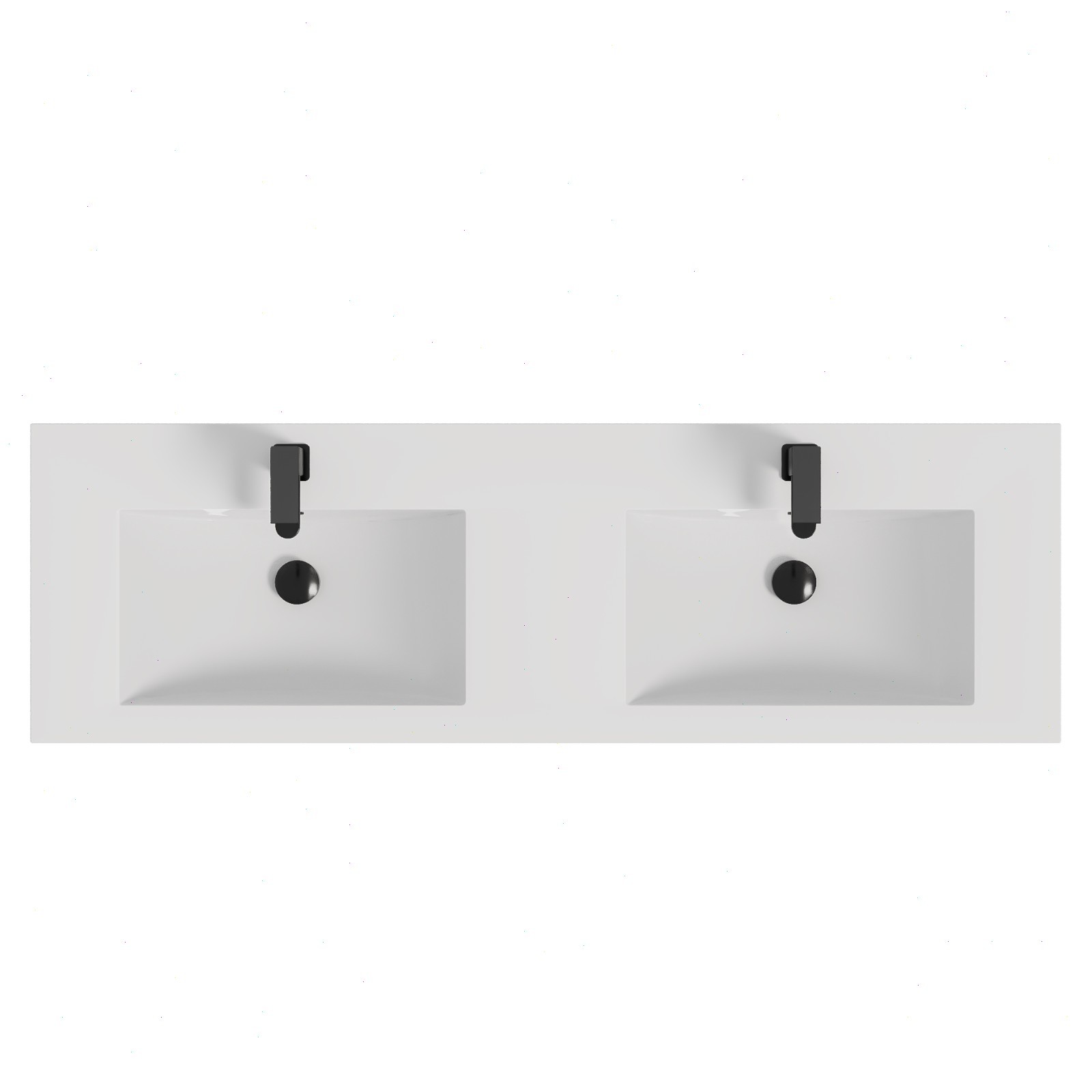 60" Double Sink Vanity Top Undermount Bathroom Sink