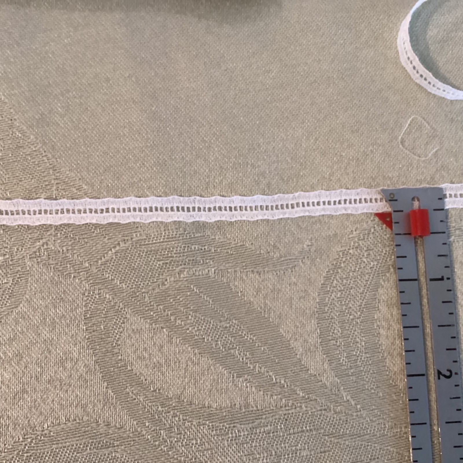 1/4” White Flat English Cotton Ribbon Insertion Trim #2427