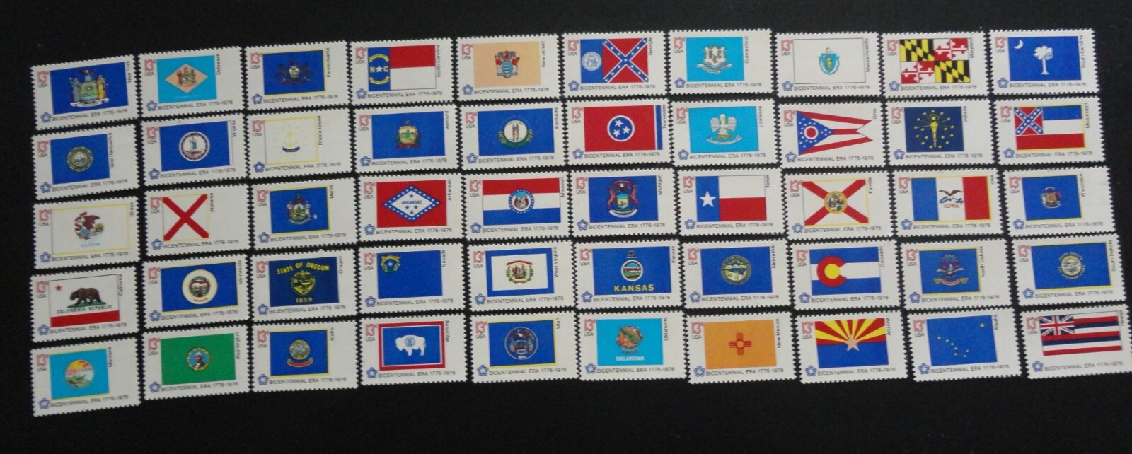 SCOTT #1633-1682 MINT NH 1976 STATE FLAGS COMPLETE SET OF 50 STAMPS
