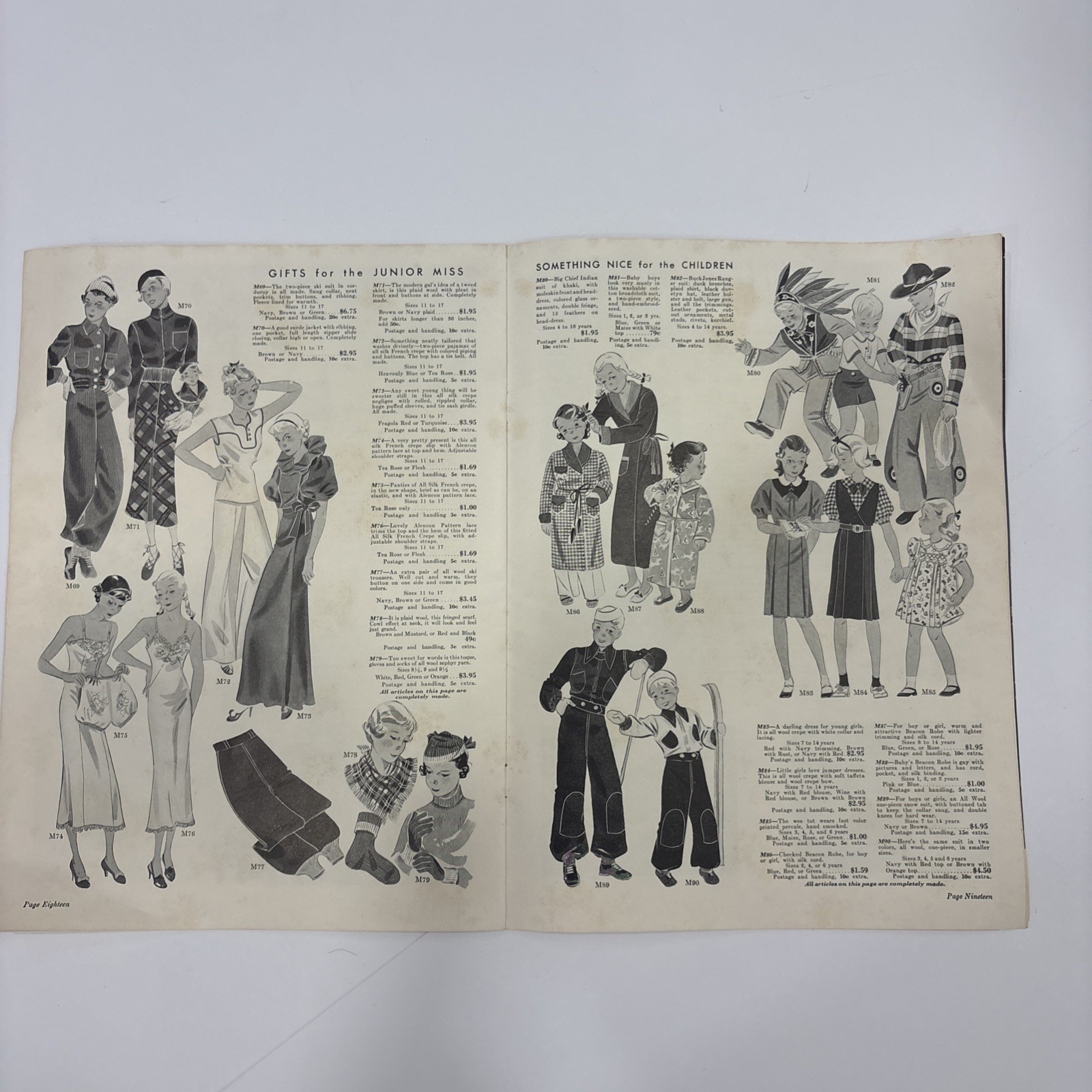 Winter 1934 Berth Robert Fashion Catalog. Semi-Made Dresses