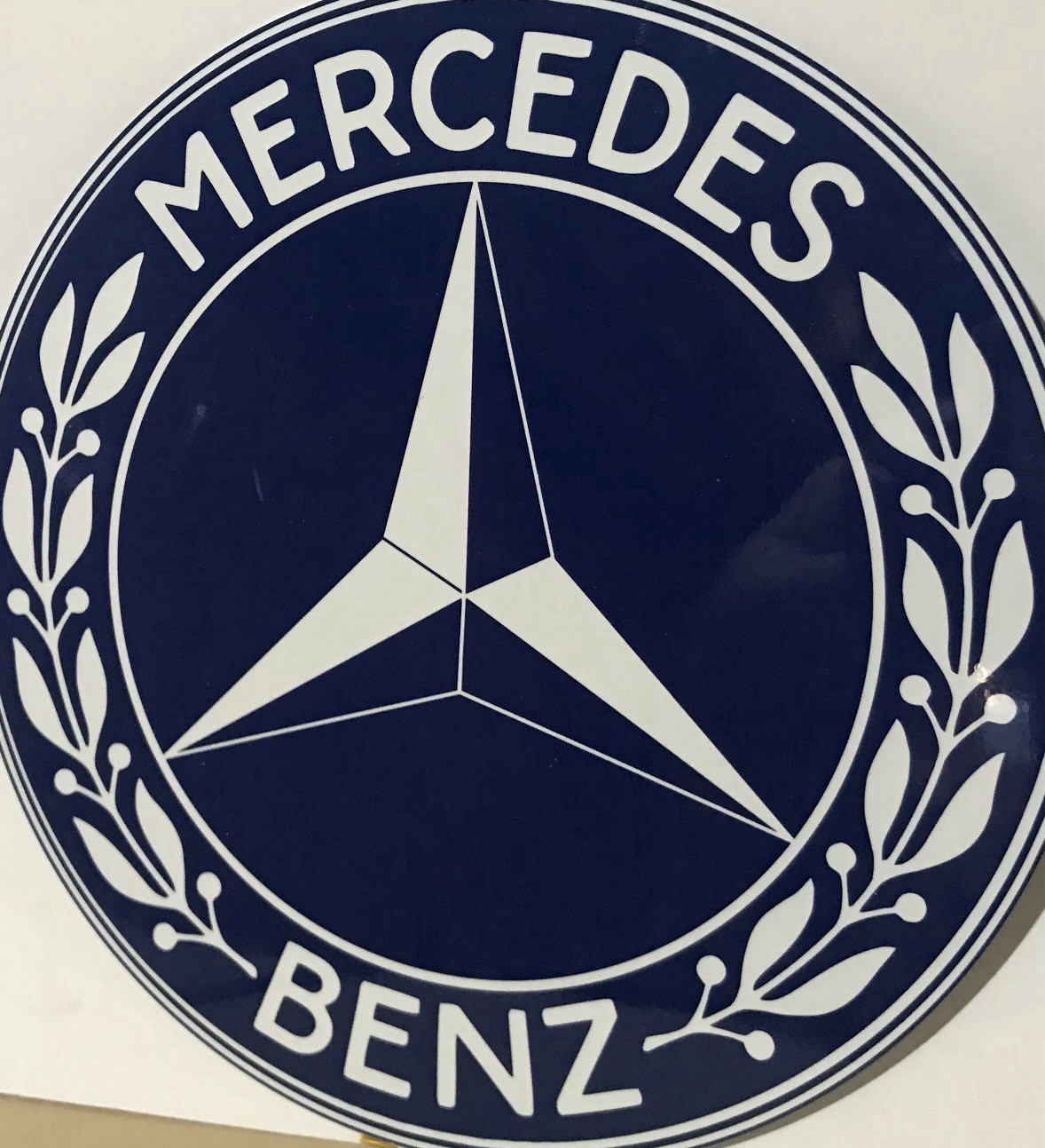 Retro 12”   Blue Mercedes  Benz High Quality Advertising Garage Sign