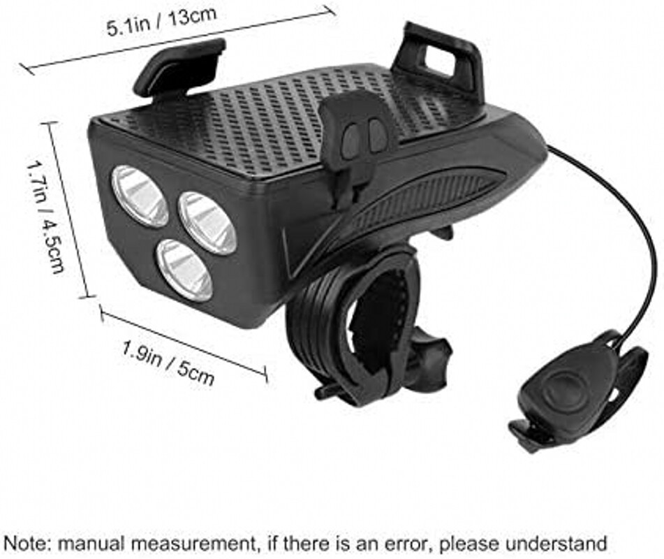 40000LM USB Rechargeable LED Cycle Bike Headlight Phone Holder With Power Bank