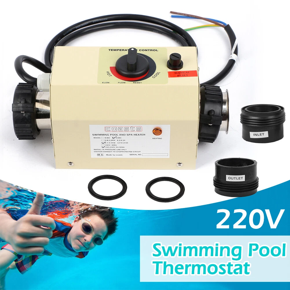 220V SPA Heater Electric Swimming Pool and Heating Tub Water Heater Thermostat