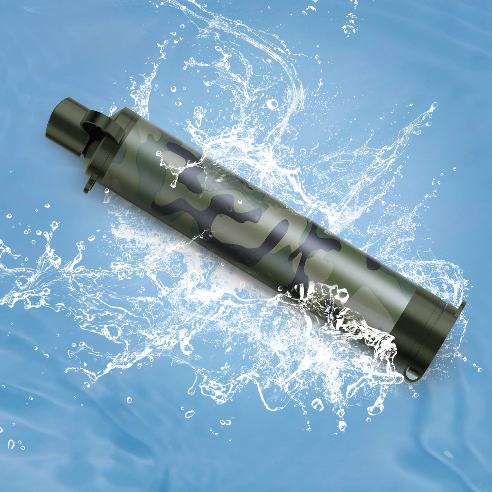 3xPortable Water Filter Straw Personal Water Purifier w/Carry Case Emergency Kit