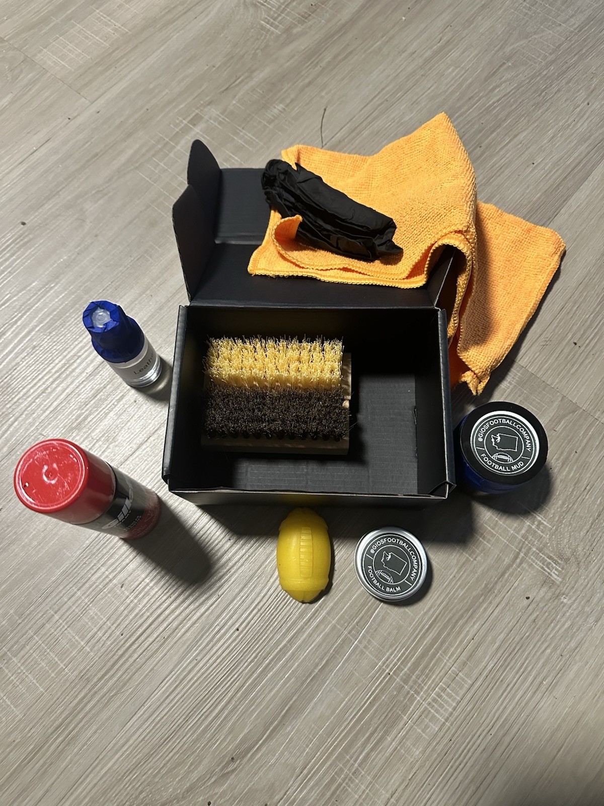 Football Prep DIY Kit - Football Mud, leather Conditioner, Leather balm + Wax